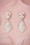 LoveRocks - Crystal Tear Drop Earrings Années 40 en Argent