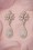 LoveRocks - Diamond Tear Drop Earrings Années 40 en Argent