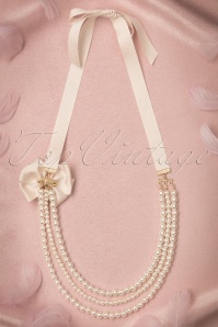 LoveRocks - 40s Ribbon and Radiant Pearls Necklace 7