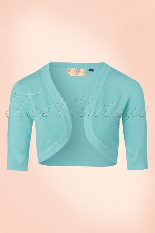 Banned Retro - 50s Hudson Bolero in Light Blue