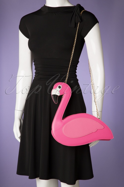 Lulu Hun - 60s Grace Flamingo Bag in Pink 7