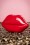 Collectif Clothing - 50s Read My Lips Clutch in Red 2