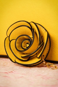 La Parisienne - 50s Loretta Rose Handbag in Yellow 3