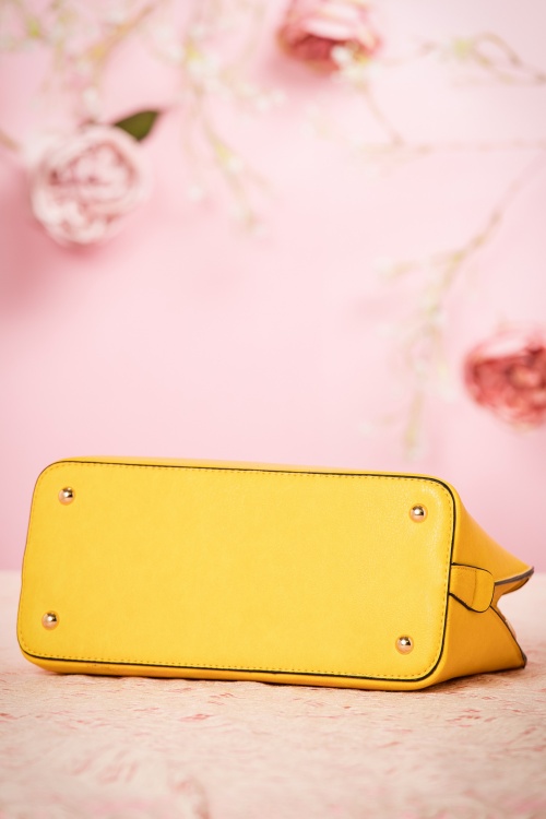 La Parisienne - 50s Loretta Rose Handbag in Yellow 7