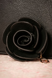 La Parisienne - 50s Loretta Rose Handbag in Black 3
