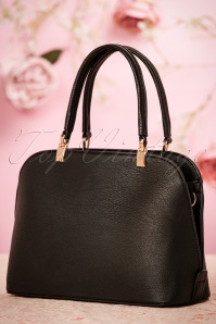 La Parisienne - 50s Loretta Rose Handbag in Black 4