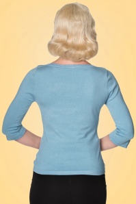 Banned Retro - 50s Addicted Sweater in Baby Blue 5