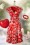Lindy Bop - Dawn Flower Swing-Kleid in Rot 8