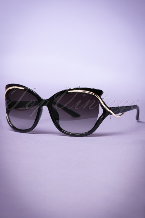 So Retro - So Retro Milano Sunglasses Années 50 en Noir 3