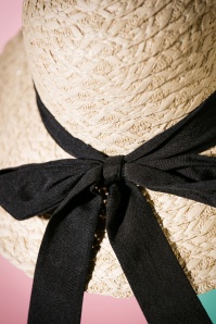  - 50s Penelope Bow Hat in Natural 3