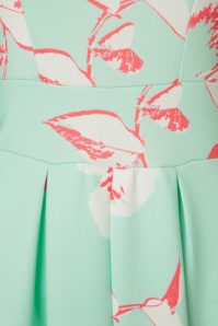 Vintage Chic for Topvintage - Veronica Floral Flare Kleid in Mint und Pink 5
