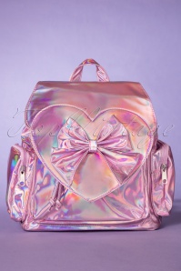 Banned Retro - 60s Nyla Backpack in Holographic Pink