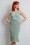 Miss Candyfloss - Elvy Beads Pencil Dress Années 50 en Menthe 3