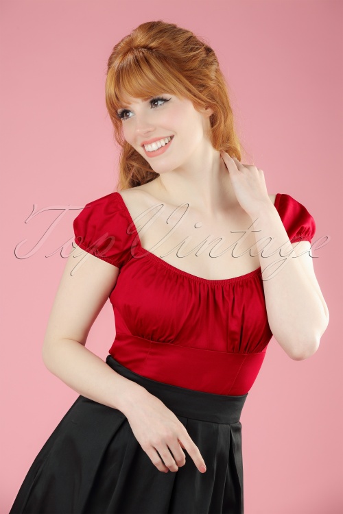 Steady Clothing - 50s Bonnie Top in Red