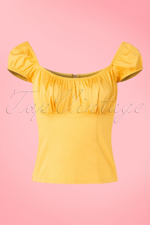 Steady Clothing - 50s Bonnie Top in Yellow 3