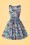 Lady V by Lady Vintage - Exklusiv von TopVintage ~ Tea Tropical Leaves Swing-Kleid in Hellblau 6