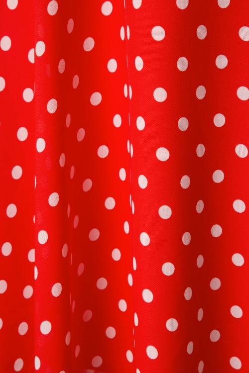 Aida Zak - 50s Juliet Polka Dot Swing Dress in Red 4