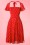 Aida Zak - 50s Juliet Polka Dot Swing Dress in Red 2