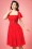 Aida Zak - 50s Juliet Polka Dot Swing Dress in Red