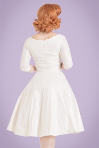 Vixen - 50s Dorothy Bridal Swing Dress in Ivory 5