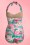 Bettie Page Swimwear - 50s Flamingo Sarong Front Swimsuit in Mint 5