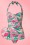 Bettie Page Swimwear - Flamingo Sarong-Front-Badeanzug in Minze