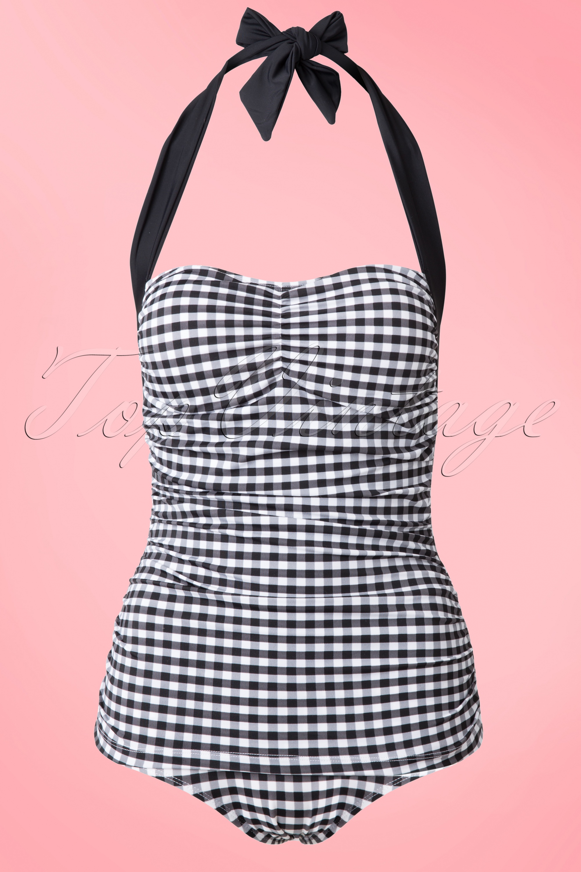 Bunny - Elsie Gingham badpak in zwart en wit 3