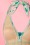 Bettie Page Swimwear - 50s Retro Rushed Halter Swimsuit in Green and Pink 7