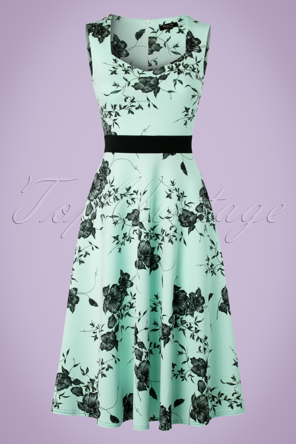 111443 Vintage Chic Veronica Mint Dress Flower Print 102 39 19387 20160629 0003w full