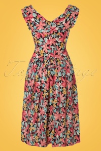 Emily and Fin - 50s Florence Exotic Blooms Dress in Multi 5