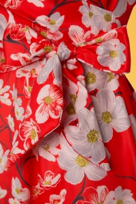 Lindy Bop - 50s Dawn Flower Swing Dress in Red 4