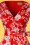 Lindy Bop - 50s Dawn Flower Swing Dress in Red 3