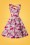 Hearts and Roses  50s Samantha Pink Flowers Swing Dress 102 29 19098 20160210 0007W