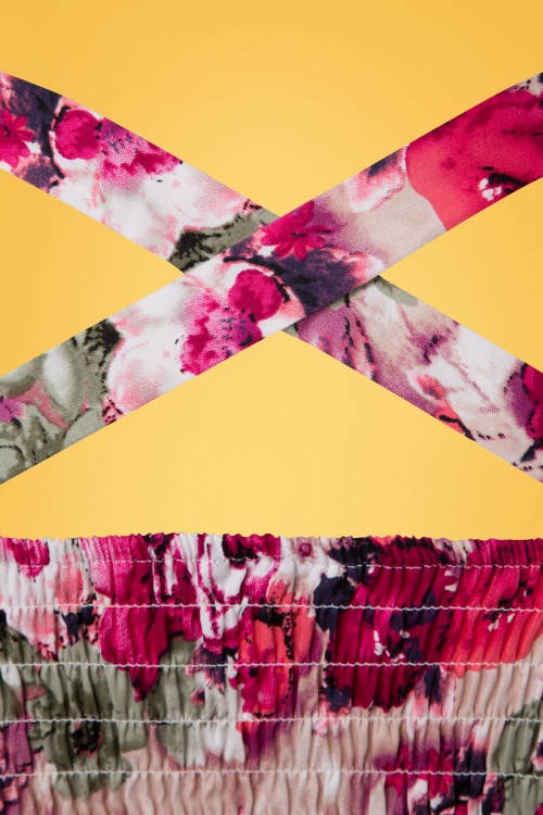 Hearts & Roses - Samantha Swing-Kleid mit Blumenmuster in Pink 8