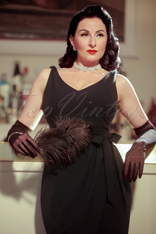 Vintage Diva  - The Eve Dress en Noir 8