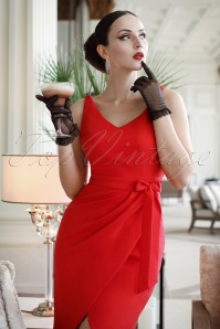 Vintage Diva  - De Eve-jurk in rood 5