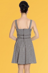 Bunny - Bridget Gingham Mini-Swing-Kleid in Schwarz und Weiß 7