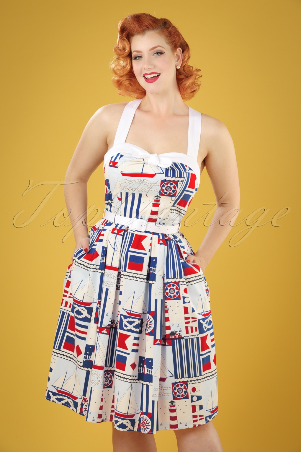 1940s 1950s Sailor Patriotic 4th Of July Dresses