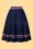 Banned Retro - J'adore Swing Skirt Années 50 en Bleu Marine 3