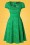 Dolly and Dotty - 50s Claudia Polkadot Swing Dress in Green 2
