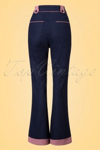 Banned Retro - 50s J'adore Trousers in Navy 3