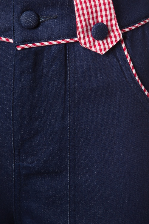 Banned Retro - 50s J'adore Trousers in Navy 4