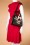 Banned Retro - Carla Blossom Bow Handbag Années 50 en Noir et Rose 7