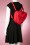 Banned Retro - Lala Love Heart Bag Années 60 en Rouge Foncé 9