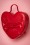 Banned Retro - Lala Love Heart Bag in donkerrood 2