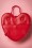Banned Retro - Lala Love Heart Bag in donkerrood 4