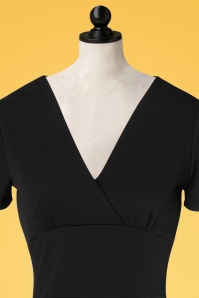Vintage Chic for Topvintage - 50s Peggy Waterfall Pencil Dress in Black 3