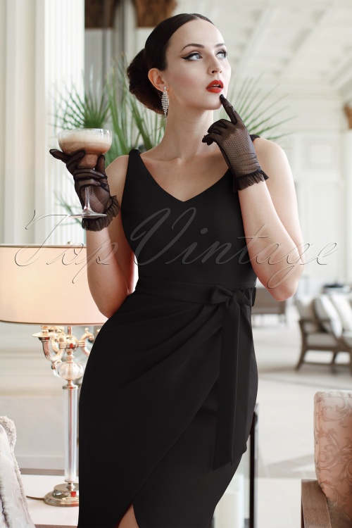Vintage Diva  - De Eve-jurk in zwart