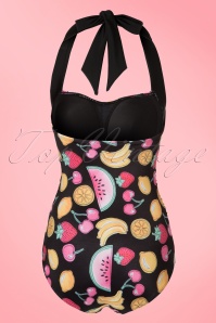 Bunny - 50s Tutti Frutti Swimsuit in Black 4