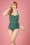 50s Classic Sheat Polkadot Swimsuit in Green and White